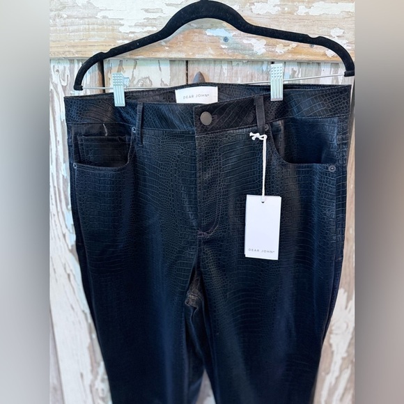 Dear John Jeanne Super High Rise Flare Cropped Jeans Size 31 (12) NWT BLACK - Picture 6 of 16